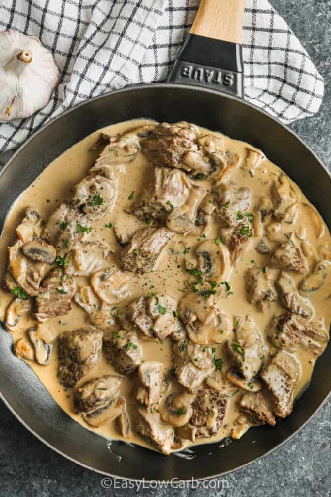 Low Carb Beef Stroganoff Quick 15 Minute Prep Time Easy Low Carb