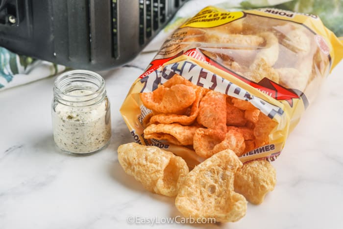 ingredients to make Ranch Pork Rinds Recipe