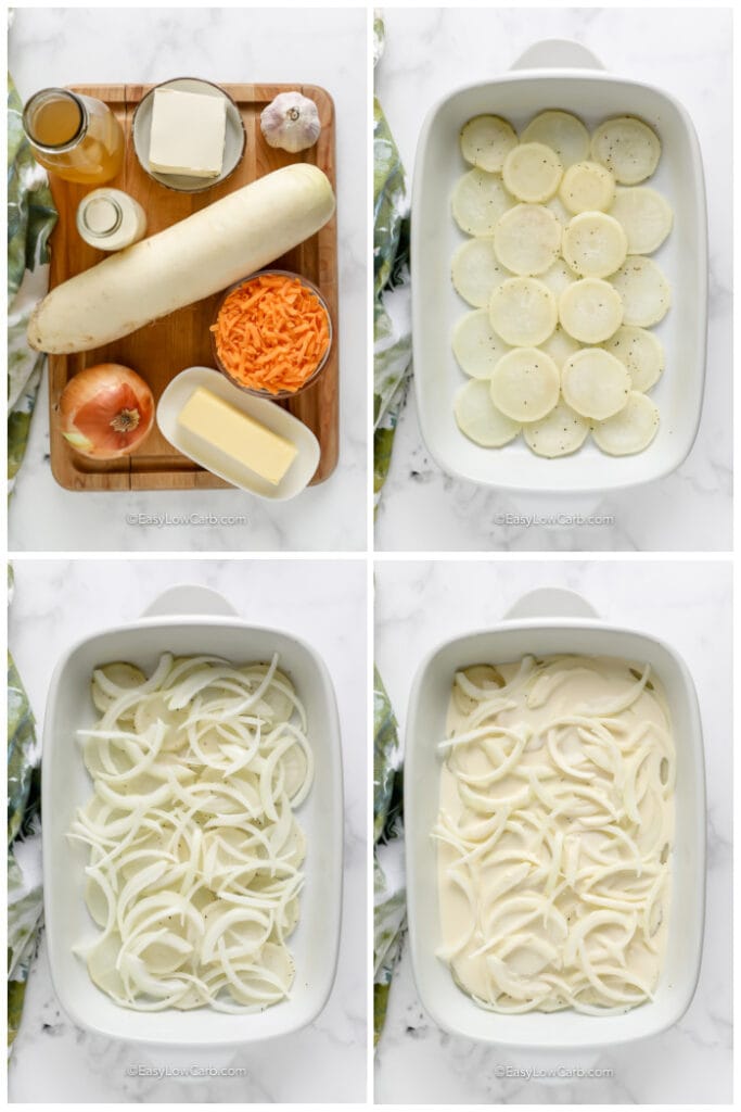 Keto Scalloped "Potatoes" (Daikon) Easy Low Carb