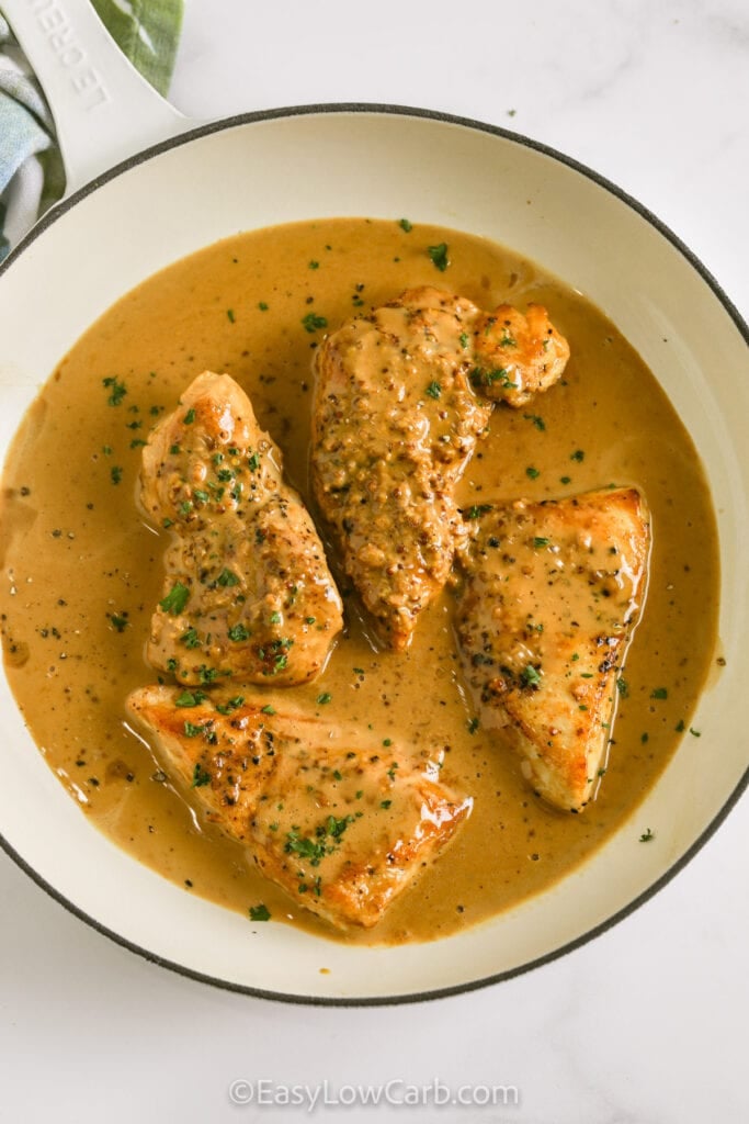 Creamy Dijon Chicken Breasts (Quick 20 Minute Prep!) Easy Low Carb