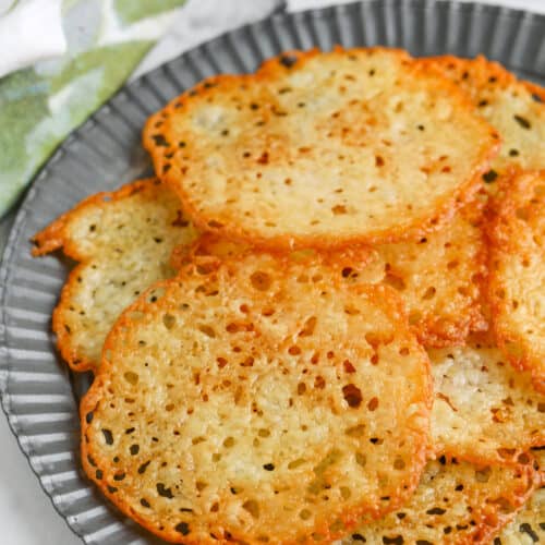 Mozzarella Cheese Crisps Recipe (10 Minute Recipe!) Easy Low Carb