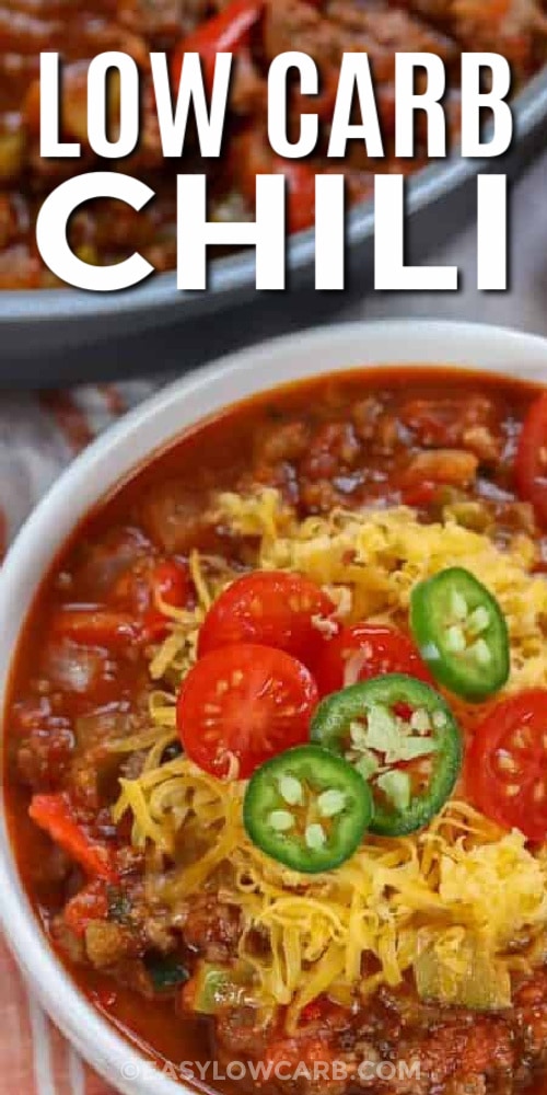 Low Carb Chili (Keto Stovetop Recipe) - Easy Low Carb