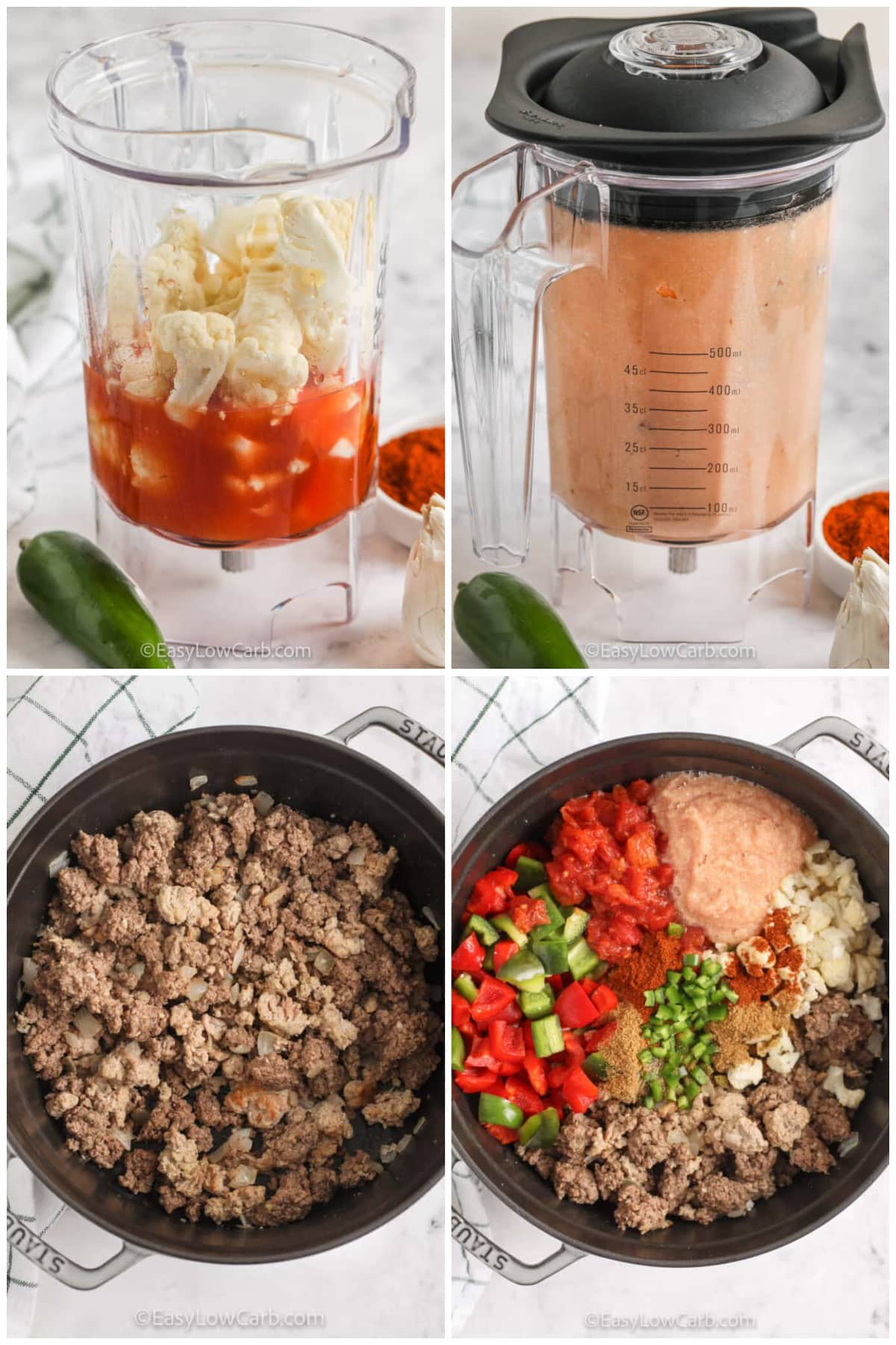 process to make low carb stovetop chilil