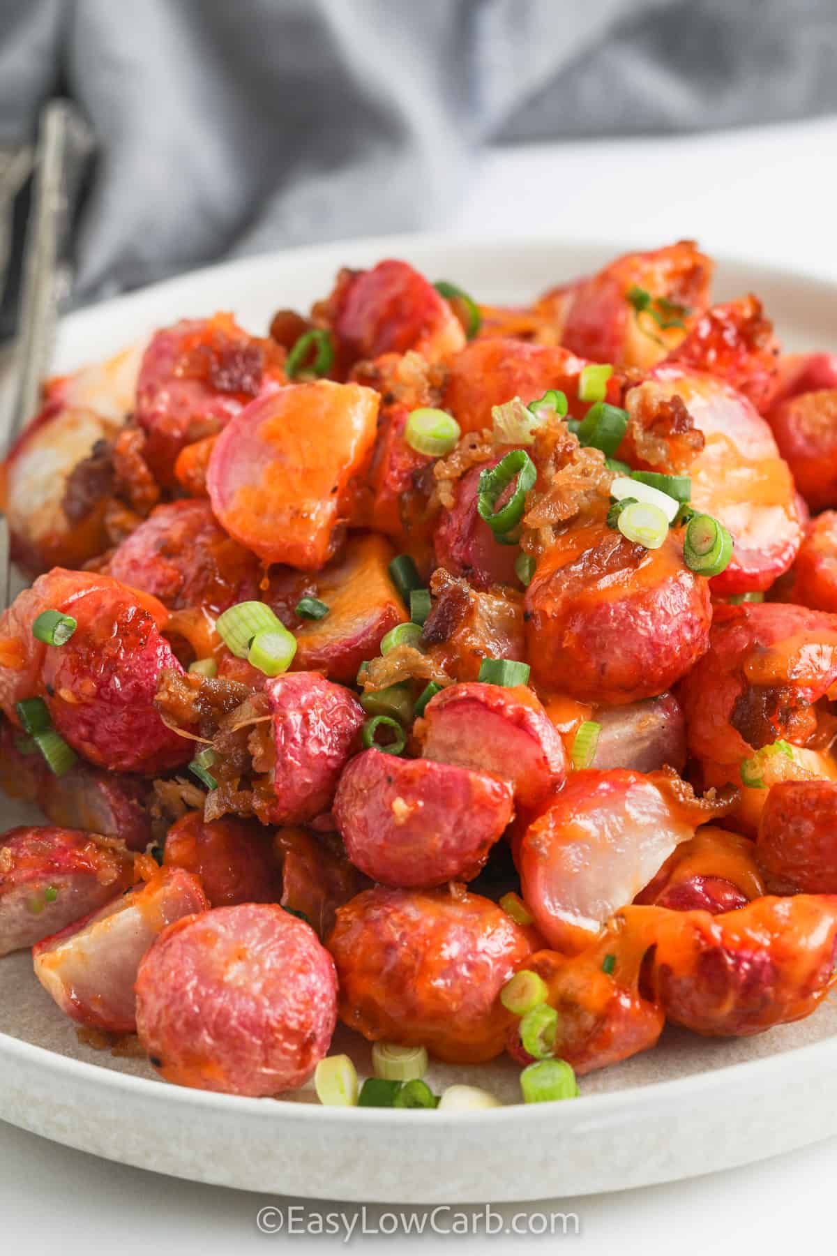 plated Loaded Baked Radishes Casserole