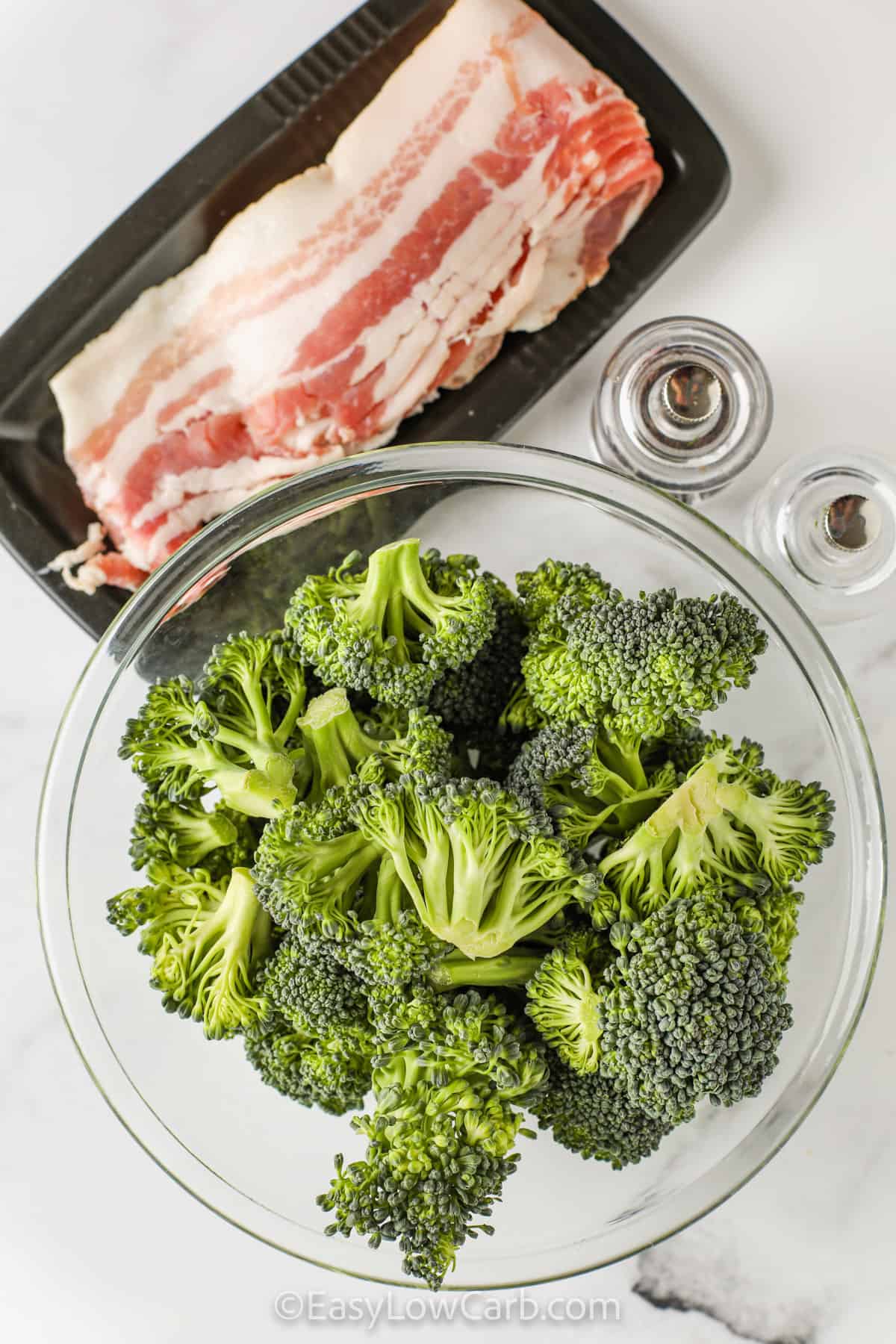 ingredients to make Bacon Broccoli Air Fryer Recipe