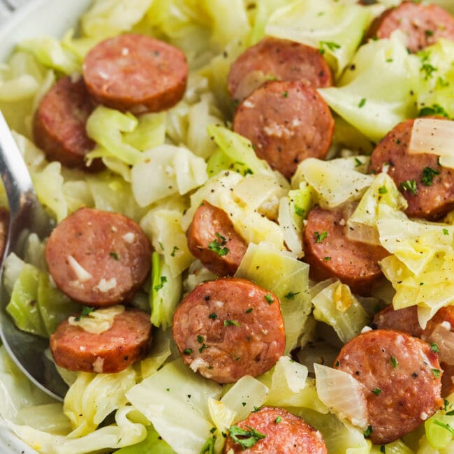 Fried Cabbage and Sausage Recipe (30 Minutes!) - Easy Low Carb