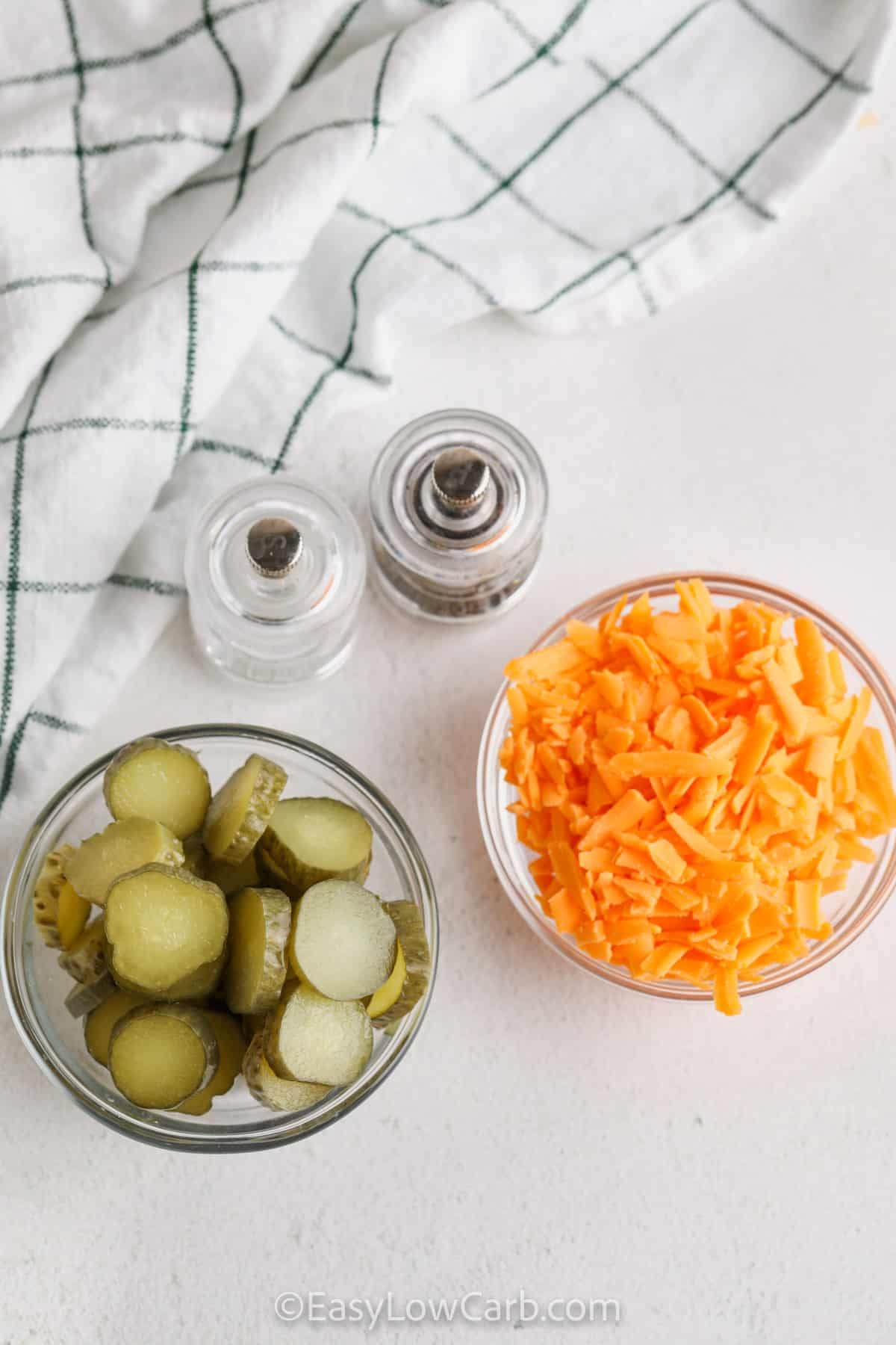 Ingredients to make Keto Pickle Chips