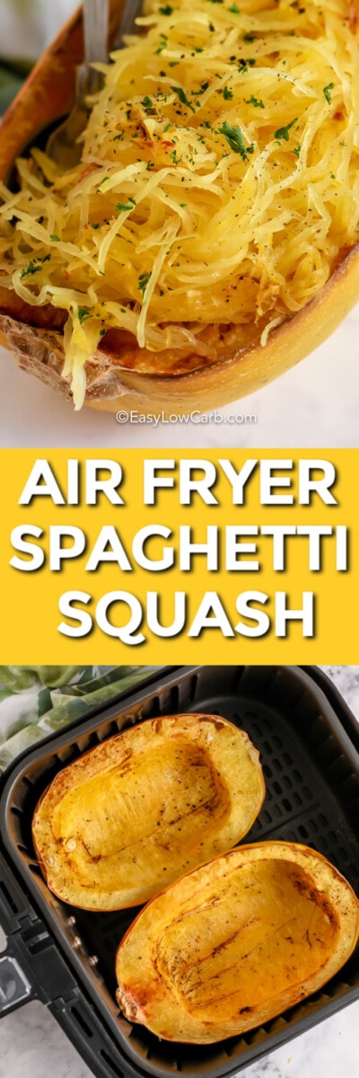 Air Fryer Spaghetti Squash - Easy Low Carb