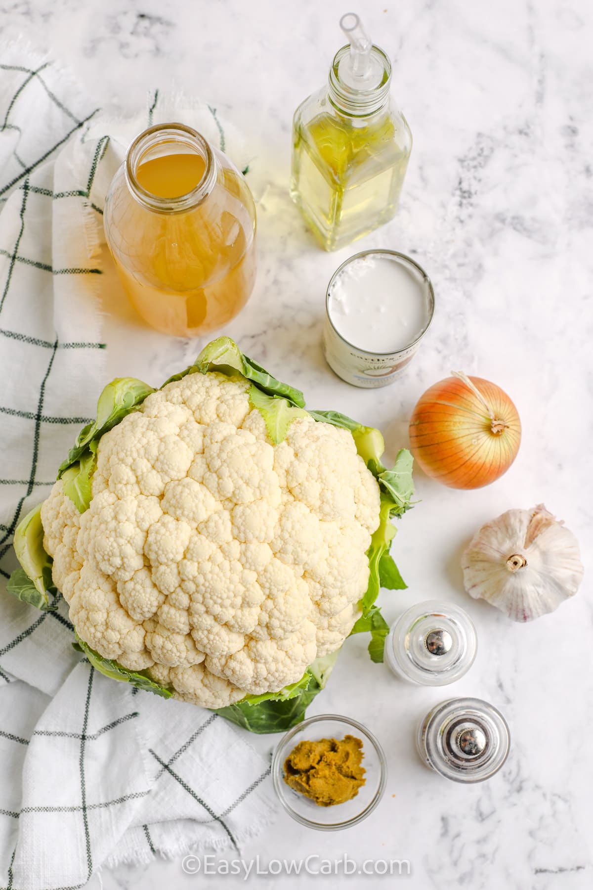 ingredients for Curried Cauliflower Soup