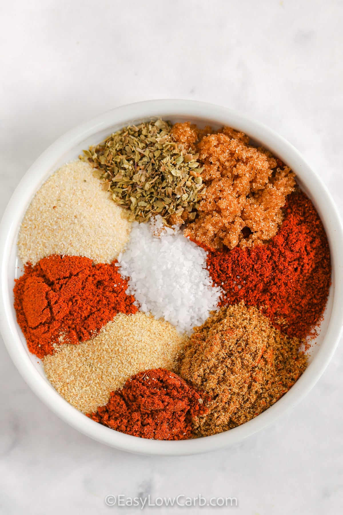 Spices in a bowl for Low Carb Blackening Seasoning