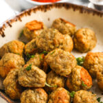 Chicken Meatballs on a plate