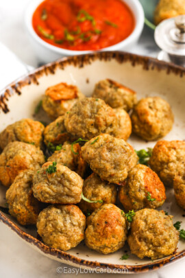 Chicken Meatballs on a plate