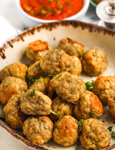Chicken Meatballs on a plate