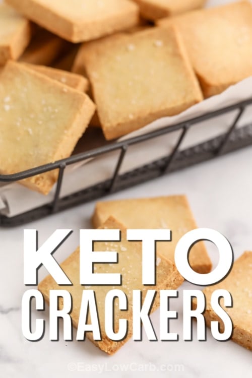 keto crackers with text