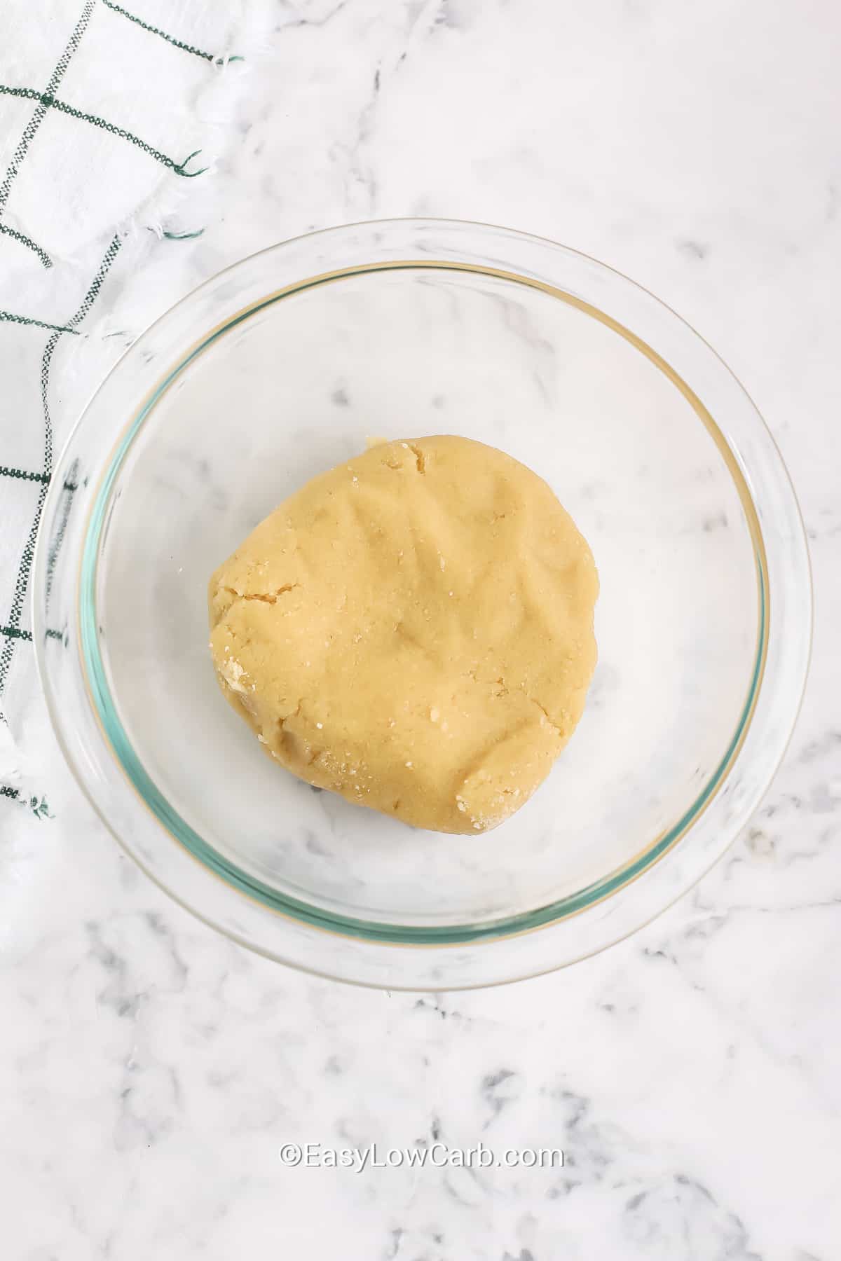 cracker dough in a glass bowl