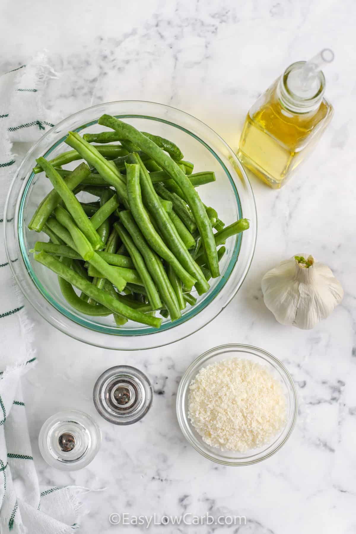 ingredients to make Roasted Green Beans