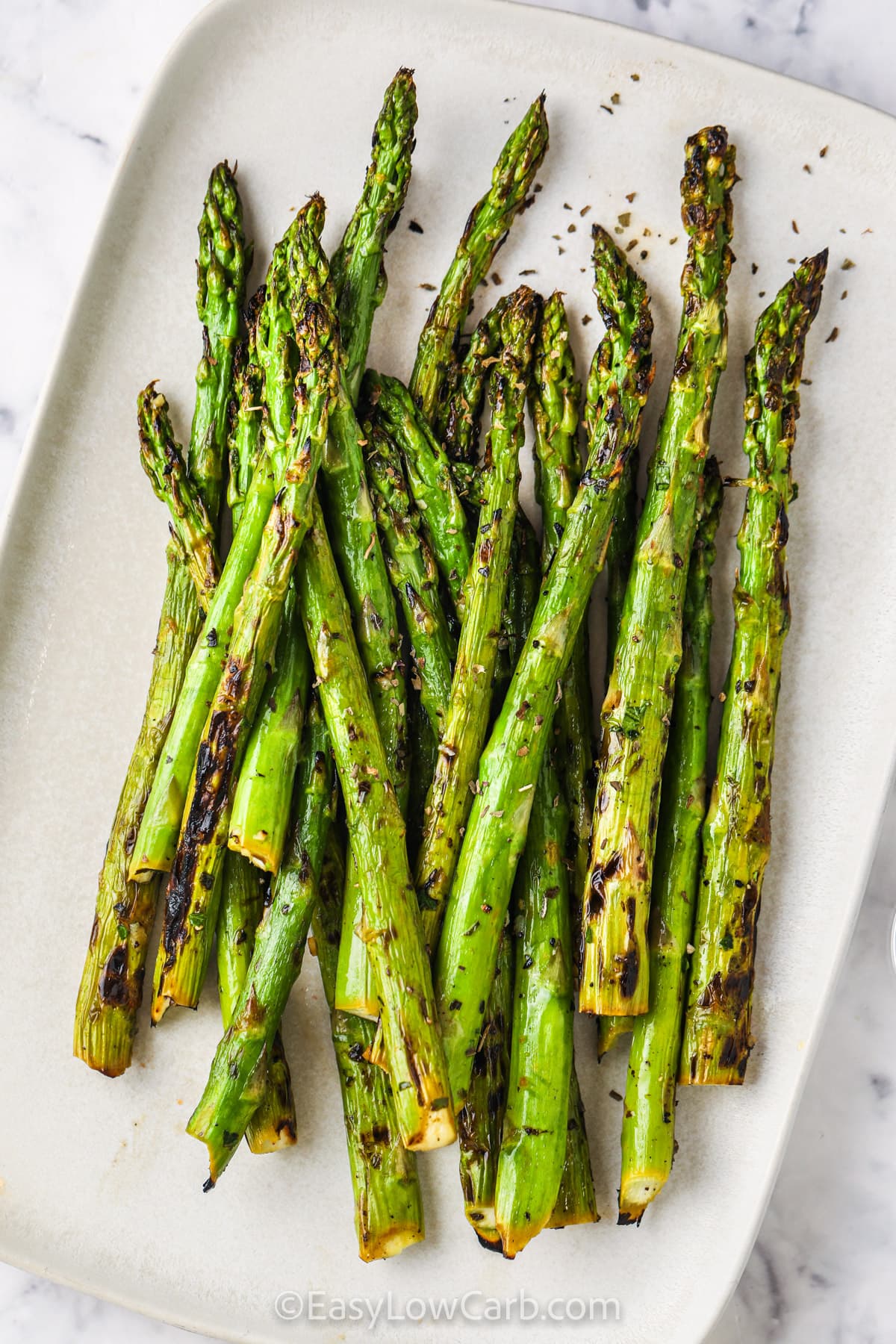 Grilled Asparagus on a plate