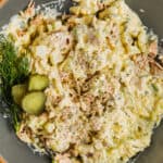 Tuna Egg Salad with pickles