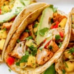 grilled fish tacos on a plate