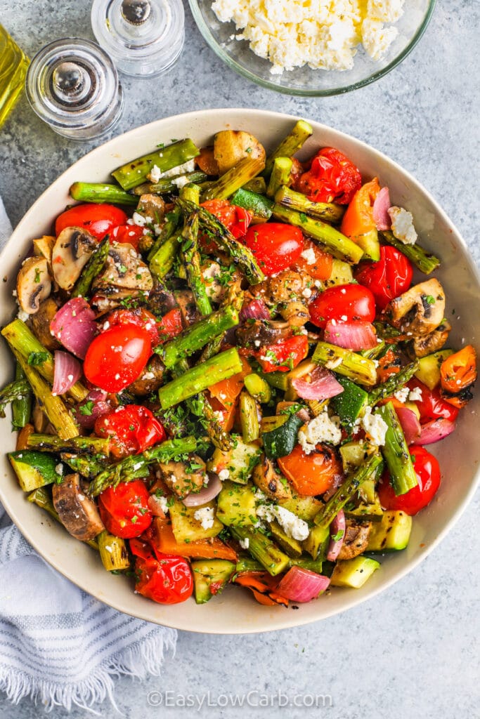 Grilled Vegetable Salad (Flavorful & Crisp!) - Easy Low Carb