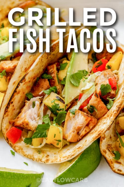 grilled fish tacos with text