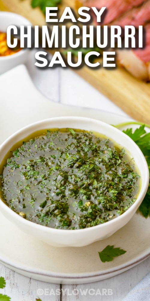 chimichurri sauce with text