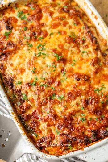 Low Carb Zucchini Lasagna (3 Kinds Of Cheese!) - Easy Low Carb