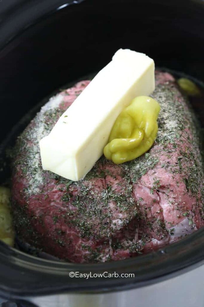 Slow Cooker Mississippi Pot Roast (Low Carb!) Easy Low Carb