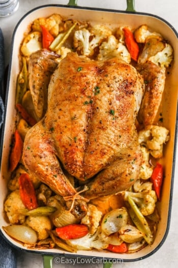 Roasted Chicken and Vegetables in the pot