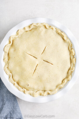Low Carb Chicken Pot Pie (Homemade Crust!) - Easy Low Carb