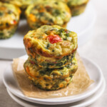 Mini Quiches stacked on top of each other