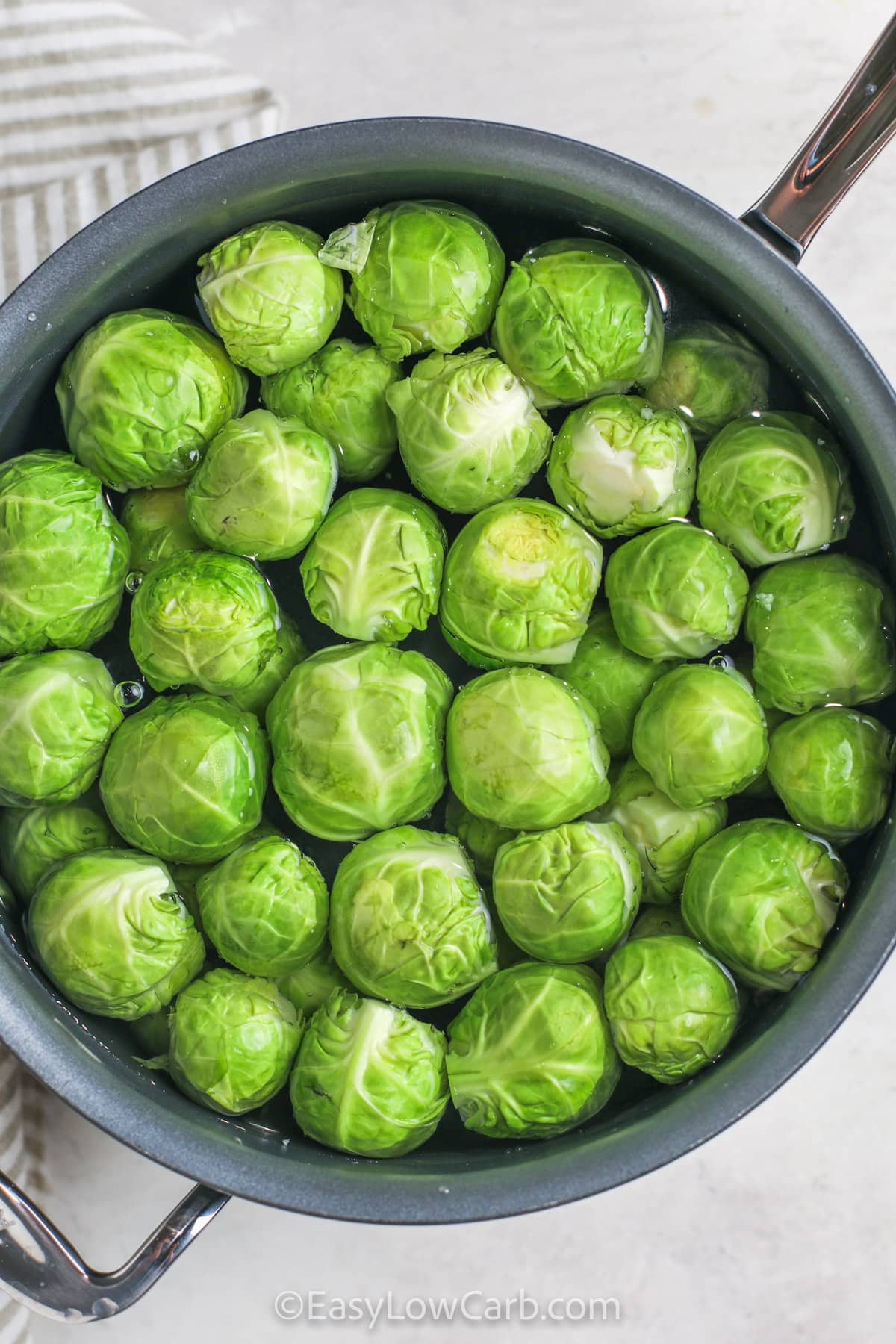 cooking Brussels sprouts to make Smashed Brussel Sprouts Recipe