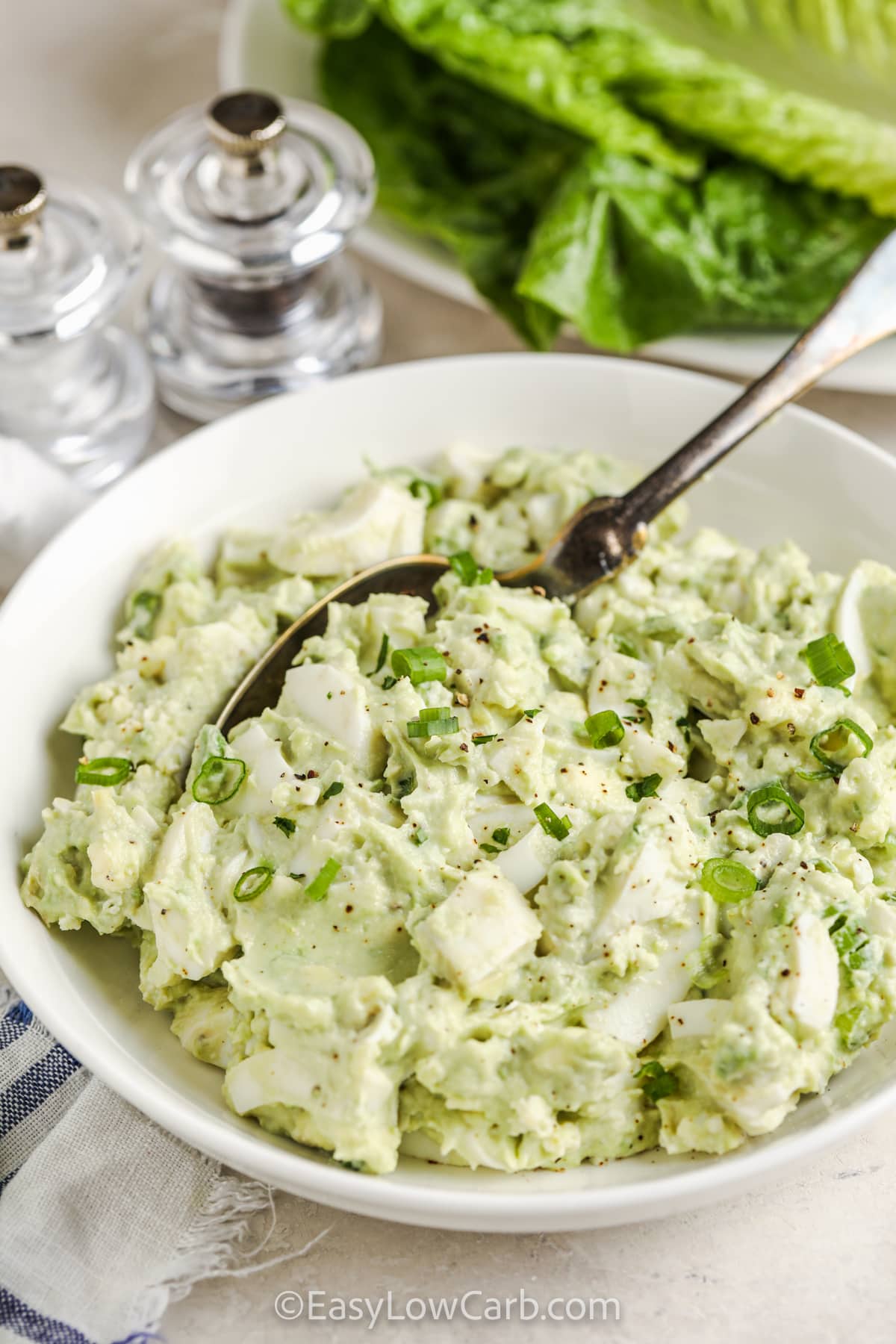 plated Avocado Egg Salad