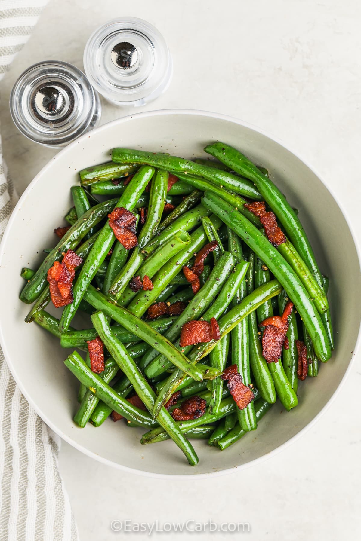 plated Bacon Green Beans