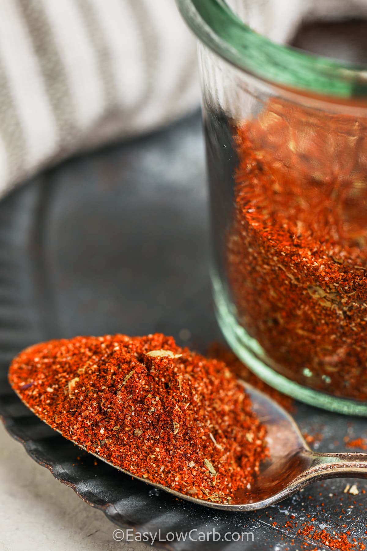 close up of Southwest Seasoning on a spoon