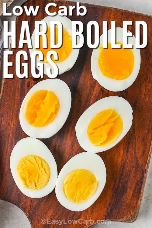 Easy Hard Boiled Eggs with a title