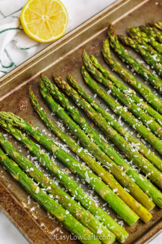 OvenRoasted Asparagus With Lemon (20 Mins!) Easy Low Carb