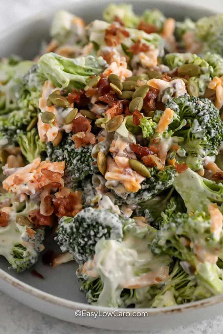 Broccoli Bacon Salad Recipe (Ready in 15 Min!) Easy Low Carb