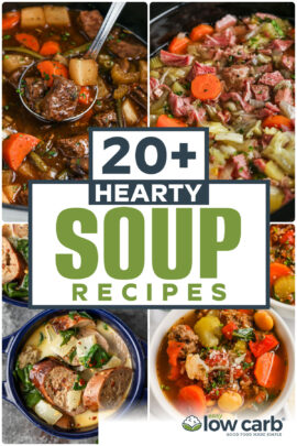 photos of Hearty Soup Recipes with a title
