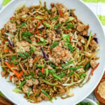 Egg Roll Bowl Recipe on a plate