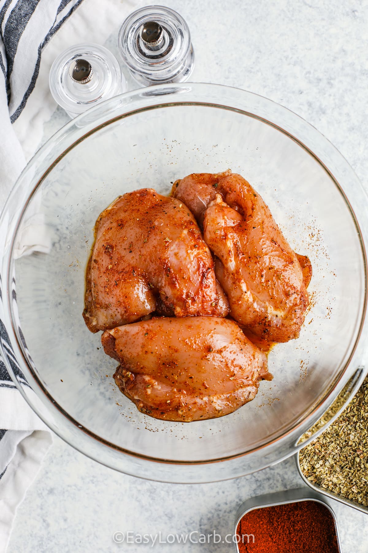 marinating Chicken to make Grilled Chicken Thighs