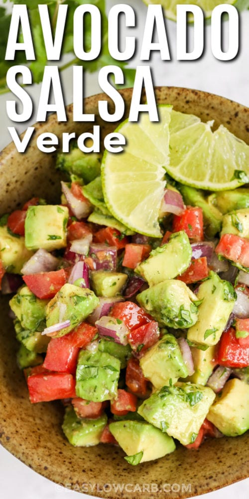 Avocado Salsa Recipe with a title