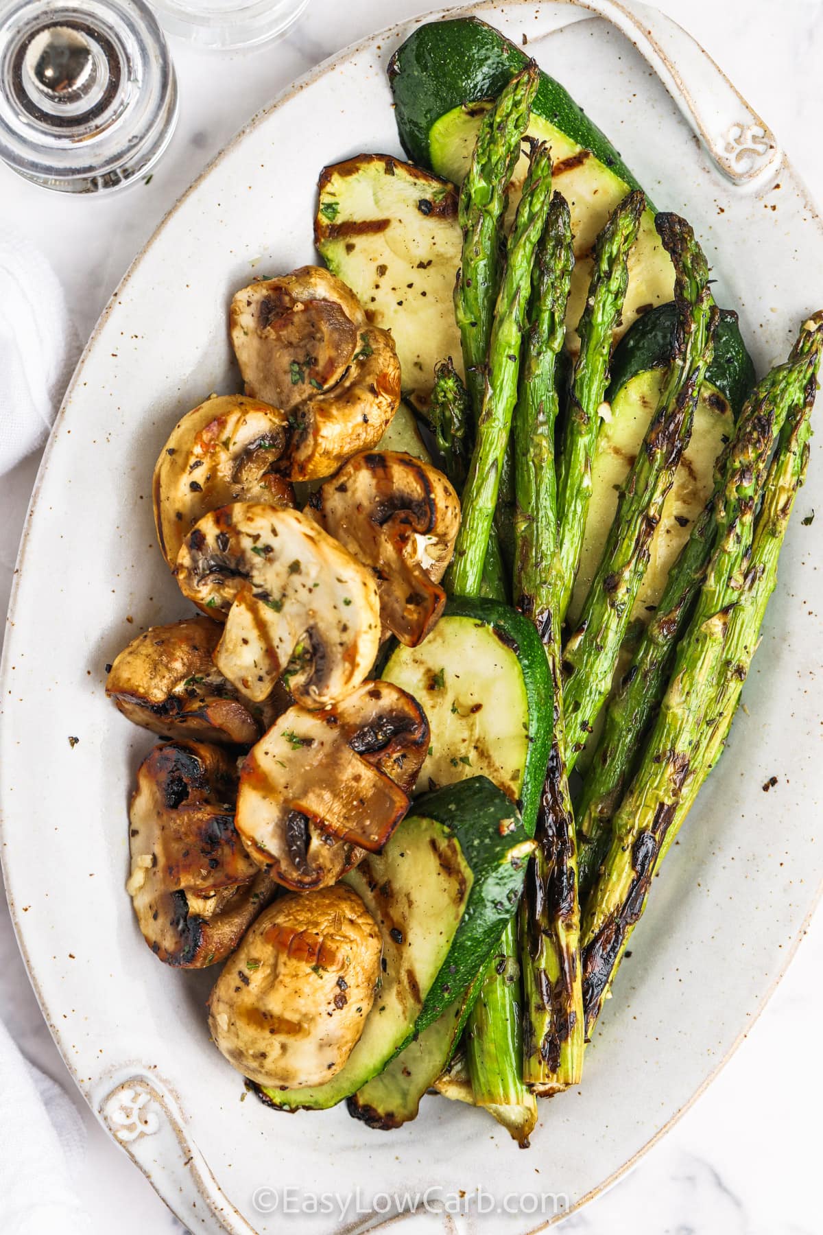 plated Grilled Vegetables