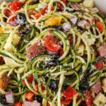 plated Zucchini Pasta Salad