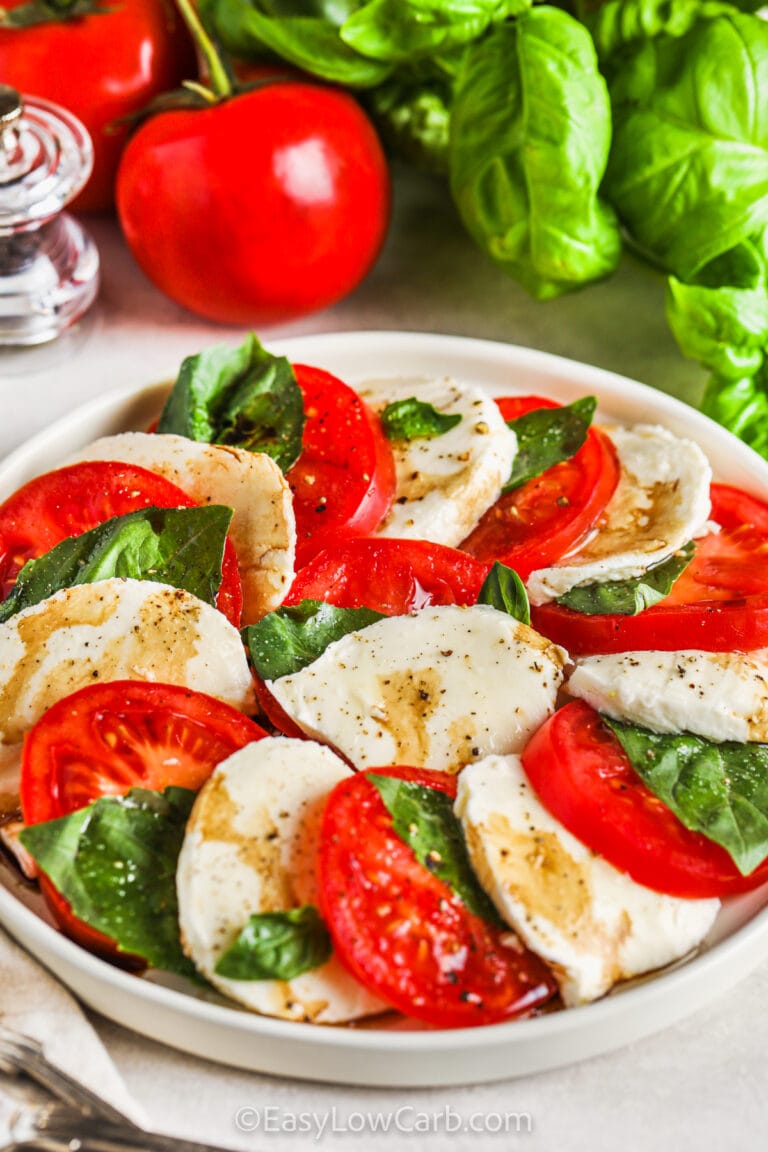 Caprese Salad Recipe (Quick and Fresh!) - Easy Low Carb