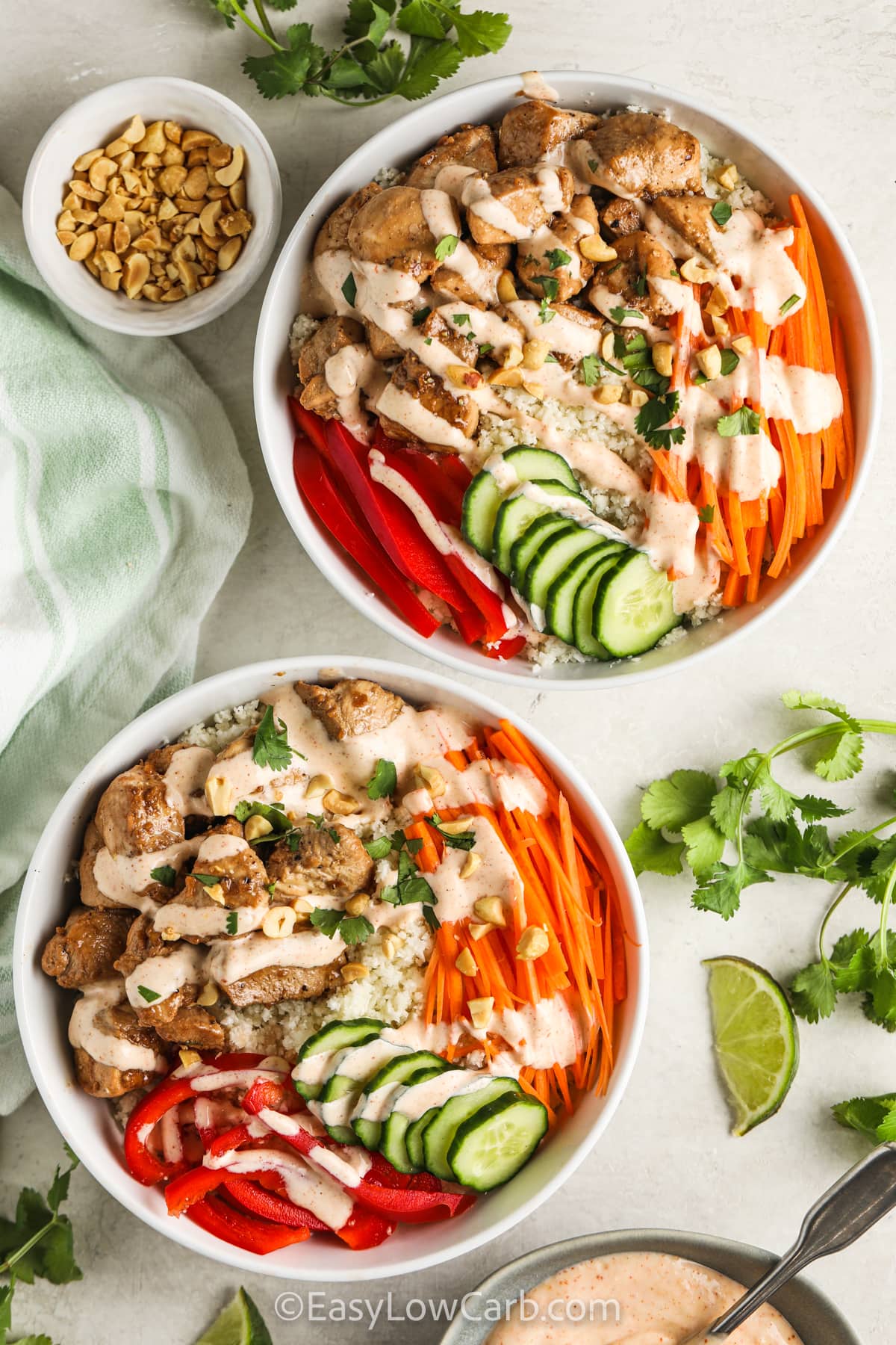 plated Yum Yum Bowl with sauce