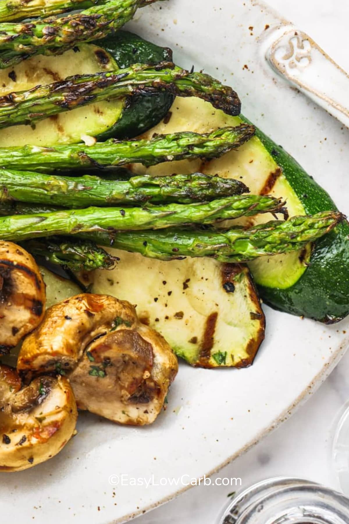 Grilled vegetables on a plate