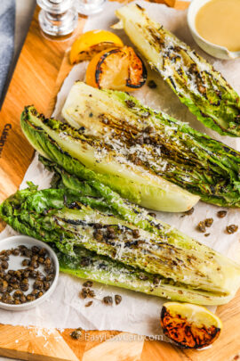 plated Grilled Romaine Salad