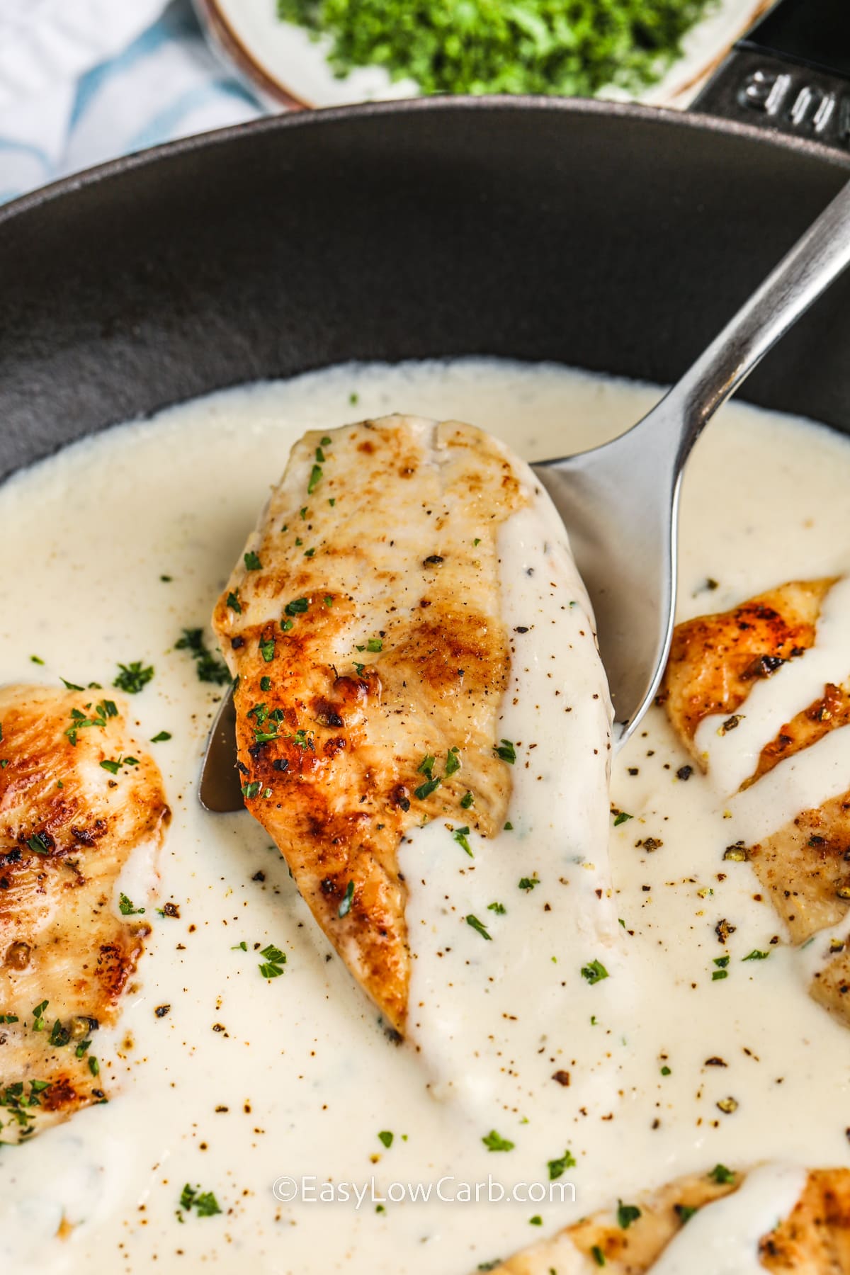 creamy Ranch Chicken in the pan