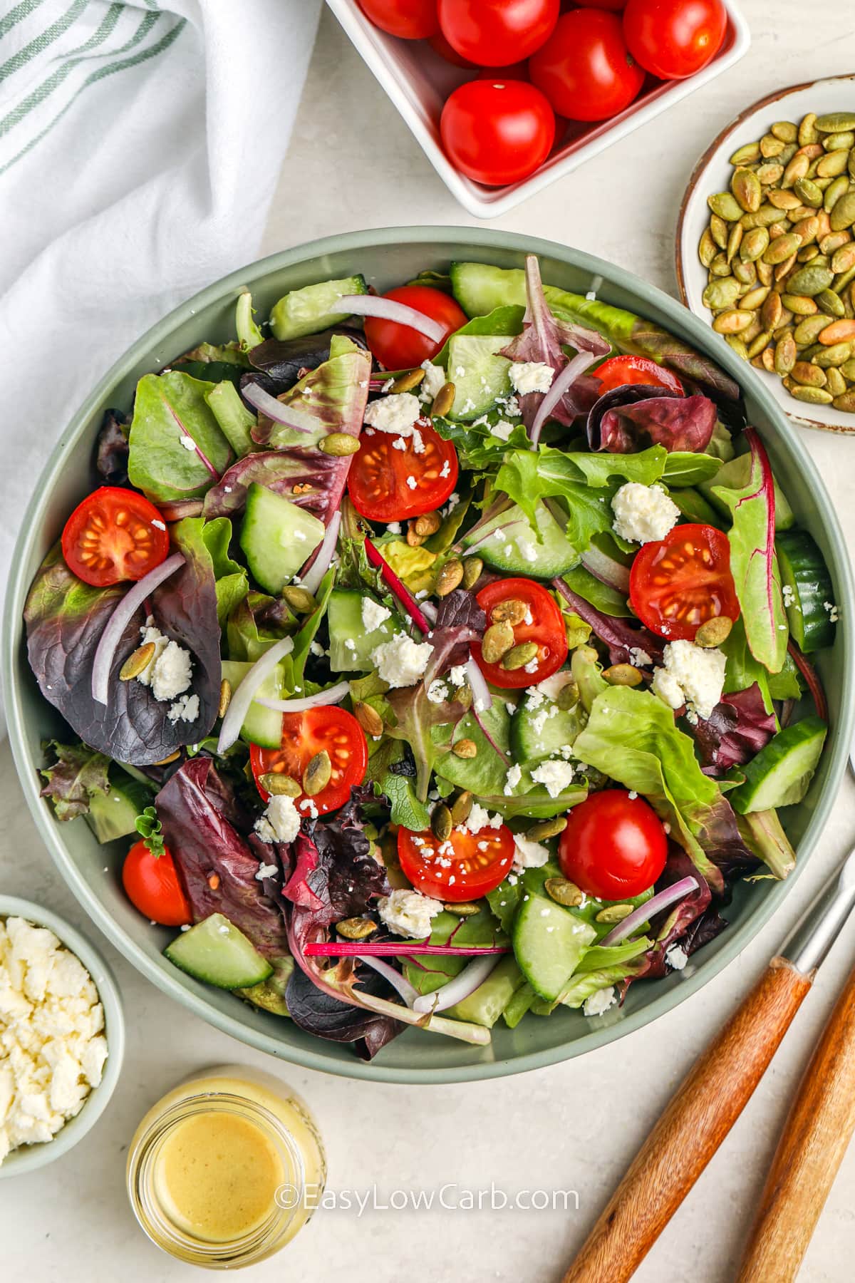 plated Spring Mix Salad